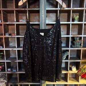 a new day Black Sequin Camisole